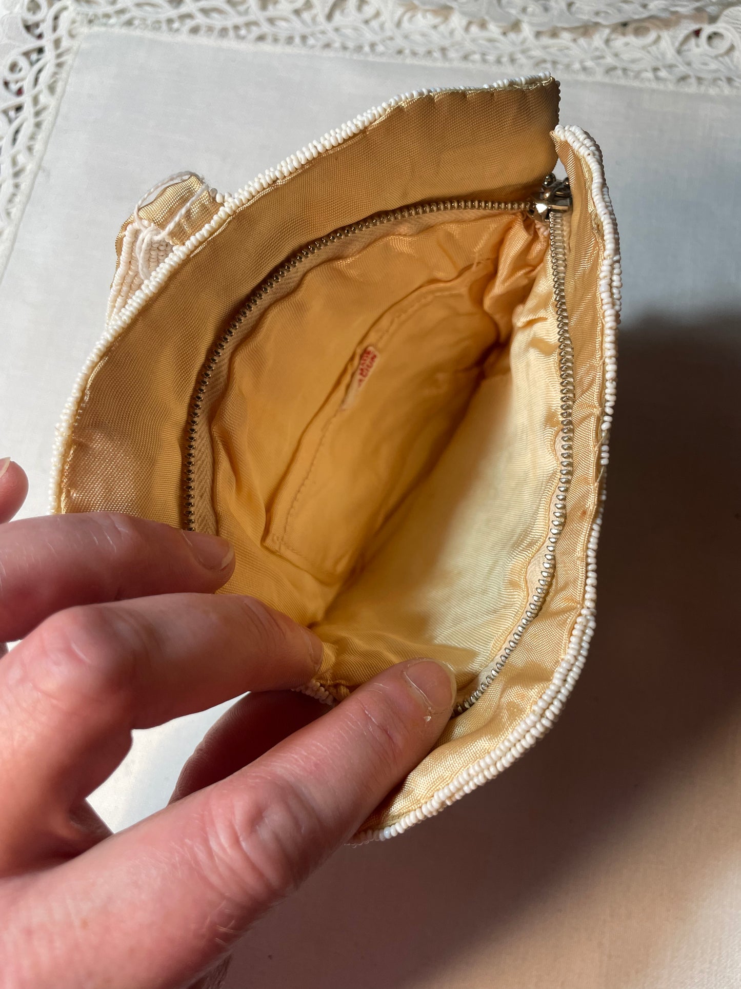 A gorgeous handmade vintage beaded purse